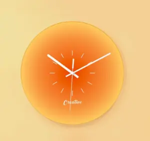 Sunset Decorative Glass Wall Clock Gift
