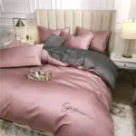 OLOEY 60S long staple cotton Bedding Set Egyptian Solid color embroidery Bed set Duvet Cover Bed 359f0bd6 52eb 4484 b162 314998125be6