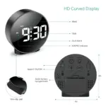 ORIA Digital Alarm LED Table Clock Snooze Display Time Night Light Desktop Round Clock USB Alarm jpg Q90 jpg