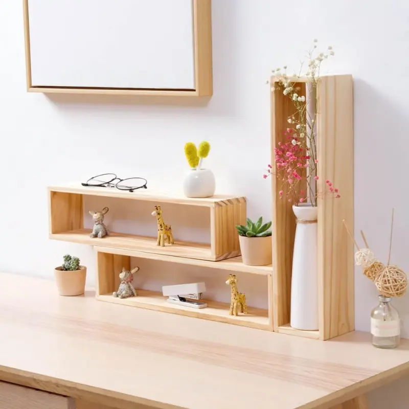 OTHERHOUSE Table Display Wood Shelf Desktop Storage Rack Shelves Room Sundries Organizer Vase Holder Home Decoration 73926f54 d4c7 4f80 9737 a7aac811c353