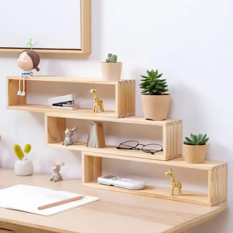 OTHERHOUSE Table Display Wood Shelf Desktop Storage Rack Shelves Room Sundries Organizer Vase Holder Home Decoration 779e2a84 6c90 489d aad4 4f055bf42a01