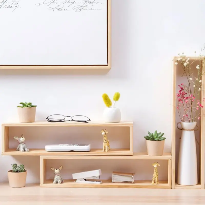 OTHERHOUSE Table Display Wood Shelf Desktop Storage Rack Shelves Room Sundries Organizer Vase Holder Home Decoration b7448d39 8462 45d2 a8a5 cce9eda69192