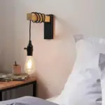 OakMetal WoodenandMetalWallLamp Homeko3