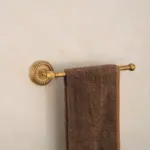 OfT7HOT SELLING Bathroom towel holder solid brass Wall Mounted Round antique brass Towel Ring Towel Rack
