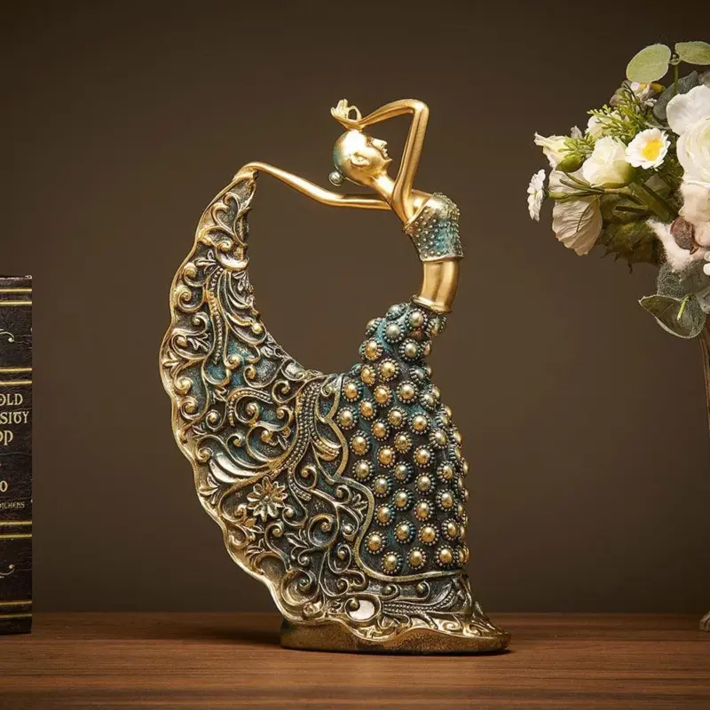 Office Desktop decoration accessories home decor Resin Handicraft statues Living room bedroom Dancing Sculpture Figurine Gifts 3e7a9244 a992 4419 a3e8 9c5911ce8e3a
