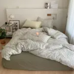 OliveColorFloralDreamyBeddingSetInAestheticVintageBedroom8 OliveColorFloralDreamyBeddingSetInAestheticVintageBedroom8