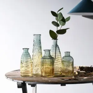 Ombré Glass Bottle Vases