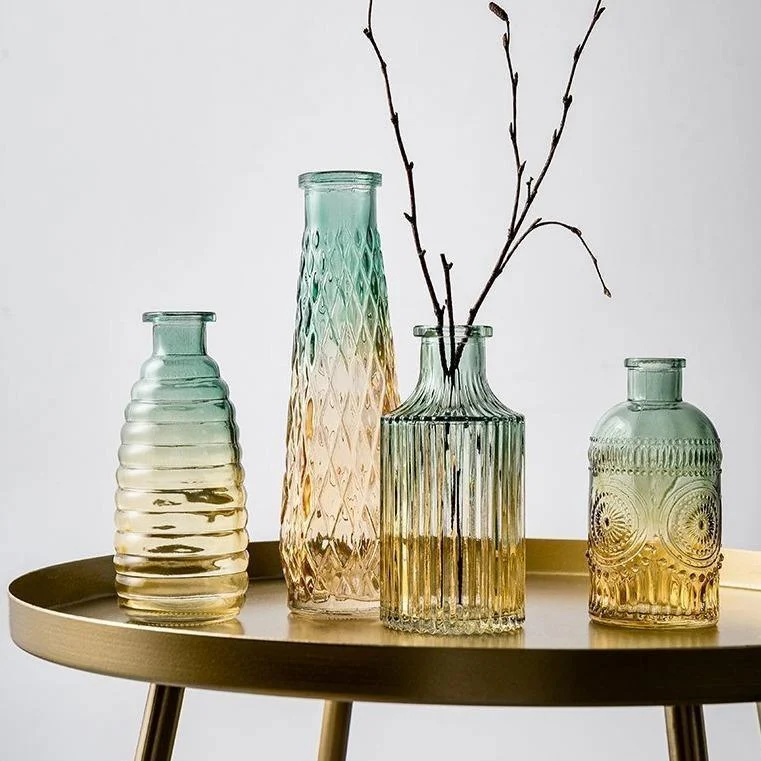 Ombré Glass Bottle Vases -