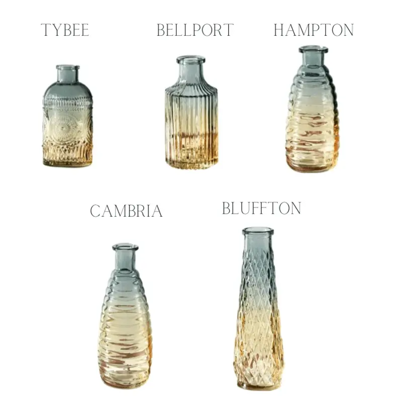 Ombre Glass Bottle Vases