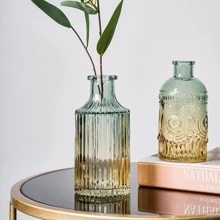 Ombré Glass Bottle Vases -