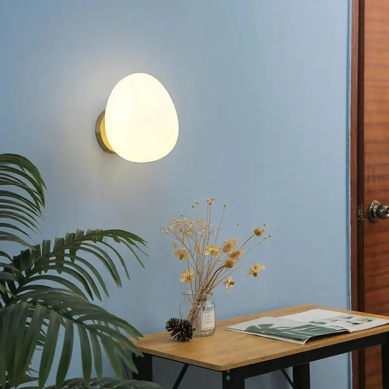 Onregelmatige Gevormde Glazen Wandlamp Nordic Minimalistisch Bed Decor Wandlamp Dinosaurus Ei Melk Wit Glazen Wandlamp Plafondlamp 1d0b43b5 767a 40cf a73b acc01dfd57e3