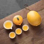 Orange Shape Portable Teapot Set