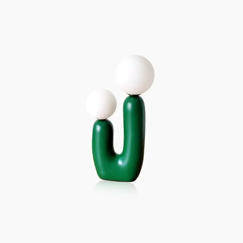 Organic Shape Twin Ball Table Lamp