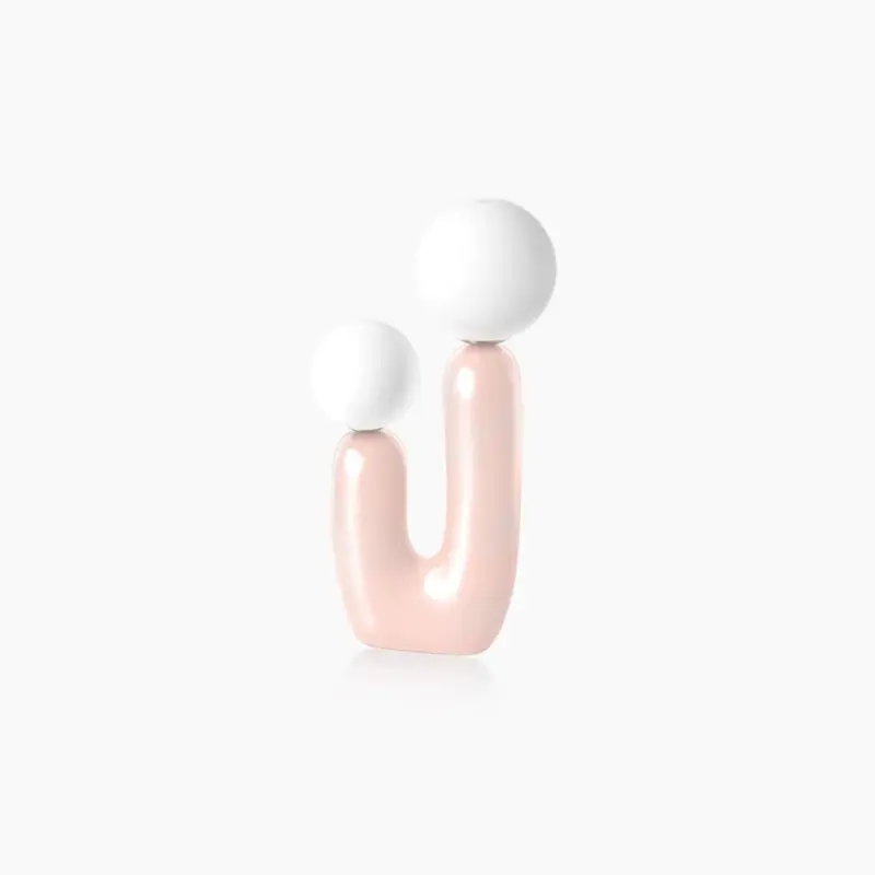 Organic Shape Twin Ball Table Lamp