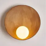 Oriental Style Dish Wall Fixture Lamp