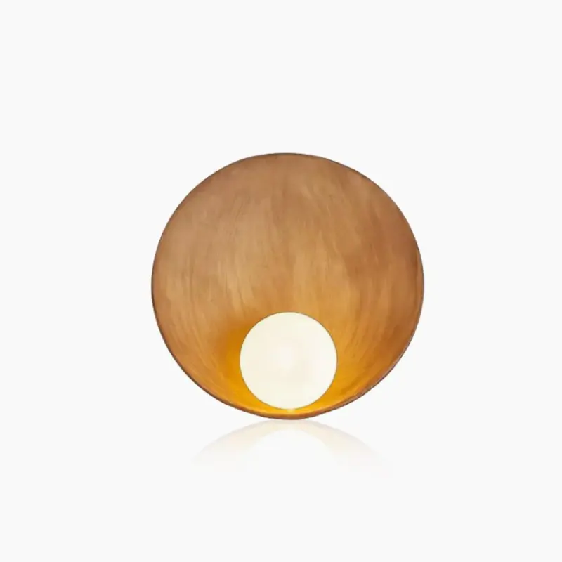 Oriental Style Dish Wall Fixture Lamp
