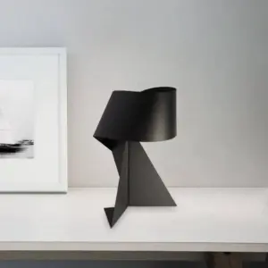 Origami-Inspired Minimalist Side Table Lamp: Artful Lighting