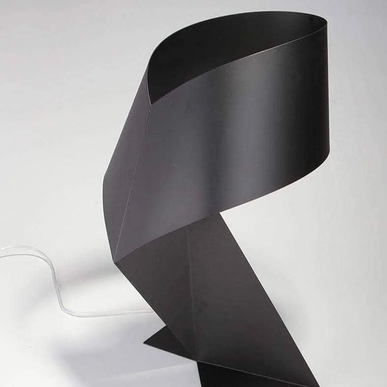 Origami-Inspired Minimalist Side Table Lamp: Artful Lighting -