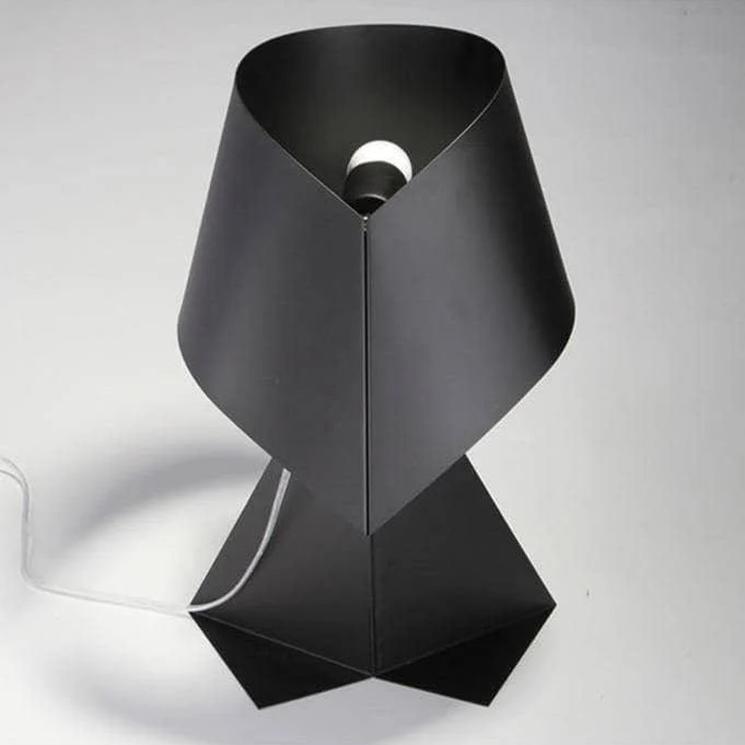 Origami-Inspired Minimalist Side Table Lamp: Artful Lighting -