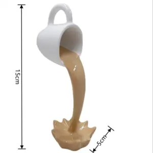 Original Floating Spilling Coffee Cup Sculpture - 