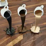 Original Floating Spilling Coffee Cup Sculpture