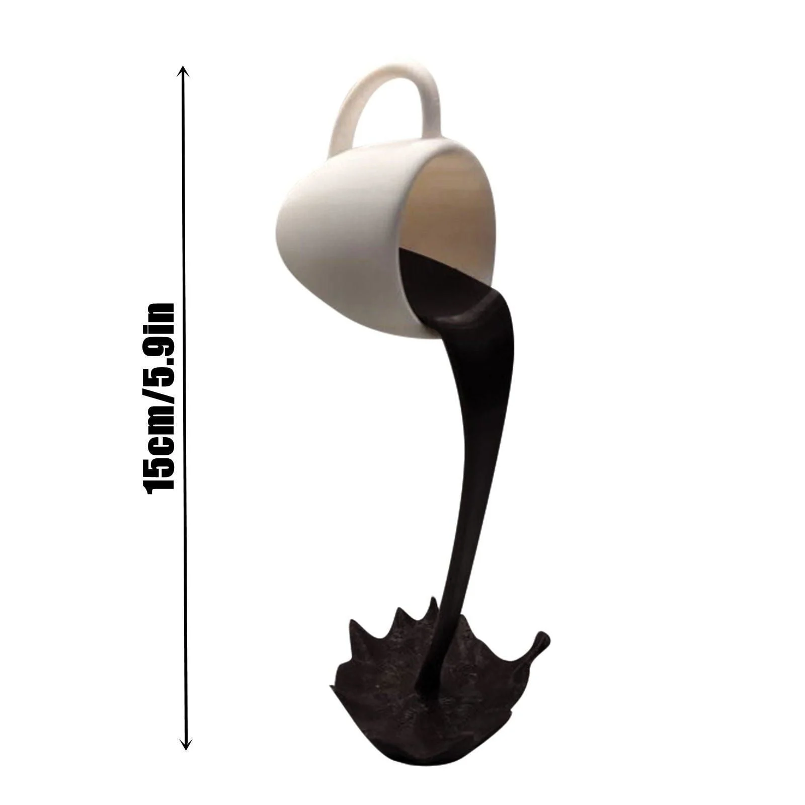 Original Floating Spilling Coffee Cup Sculpture -