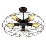 Oukakning Retro Ijzeren Kooi Kroonluchter Industri le Opknoping Lamp Hanger Rustieke Plafondlamp E26 Lamp Basis Voor.jpg 640x640 db27e4ca f670 4300 a782 f0fb515d1f99