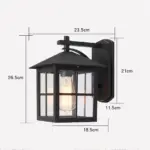 Outdoor Vintage Wall Lamp E27 Bulb Sconce Light Fixtures Retro LED Wall Lamp Porch House Home