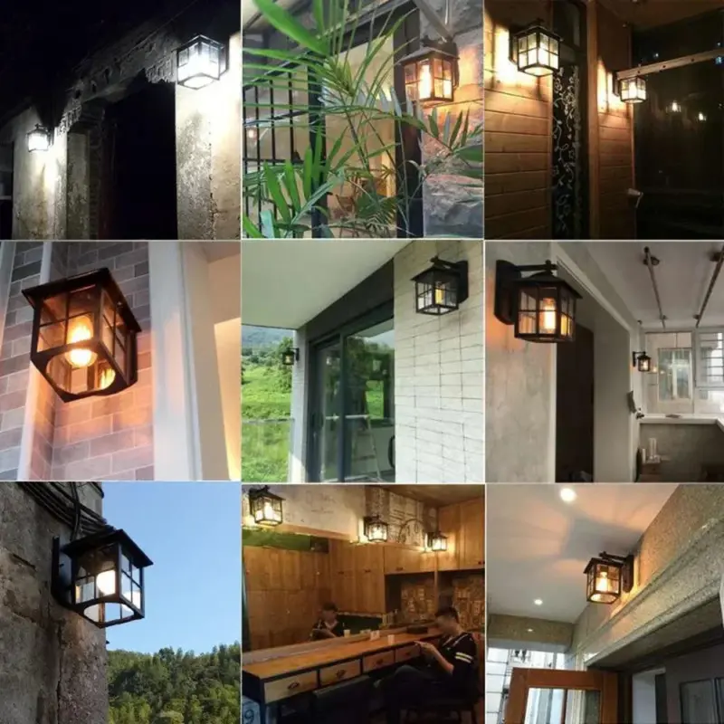 Outdoor Vintage Wall Lamp E27 Bulb Sconce Light Fixtures Retro LED Wall Lamp Porch House Home 0c9b5e72 2891 4190 b2ea 2963cb30a01d