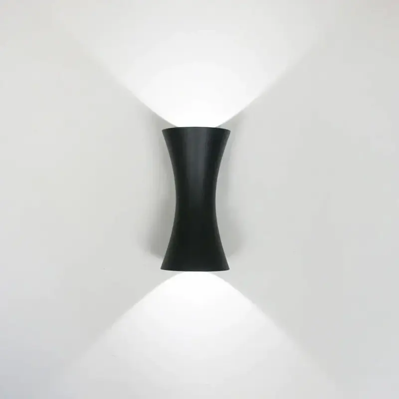 Outdoor Waterdichte Wandlamp 12W Led Licht Cob Aluminium Zwart Lichtpunt AC85 265V Waterdichte IP65 Slaapkamer Veranda