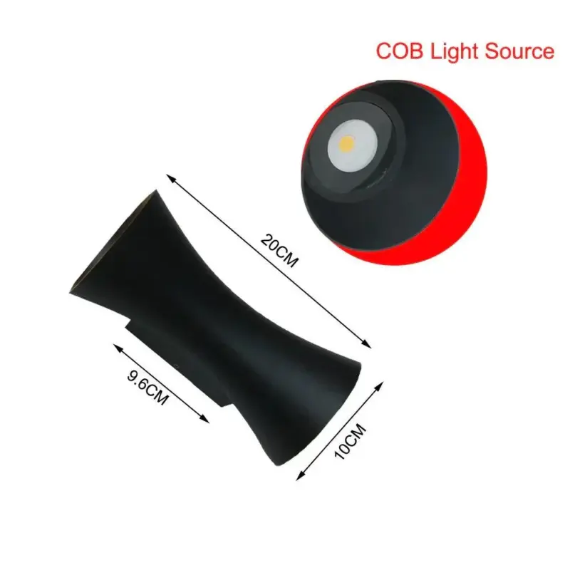 Outdoor Waterdichte Wandlamp 12W Led Licht Cob Aluminium Zwart Lichtpunt AC85 265V Waterdichte IP65 Slaapkamer Veranda 5a1be336 5d95 424b 8a5b 310fa48821e1