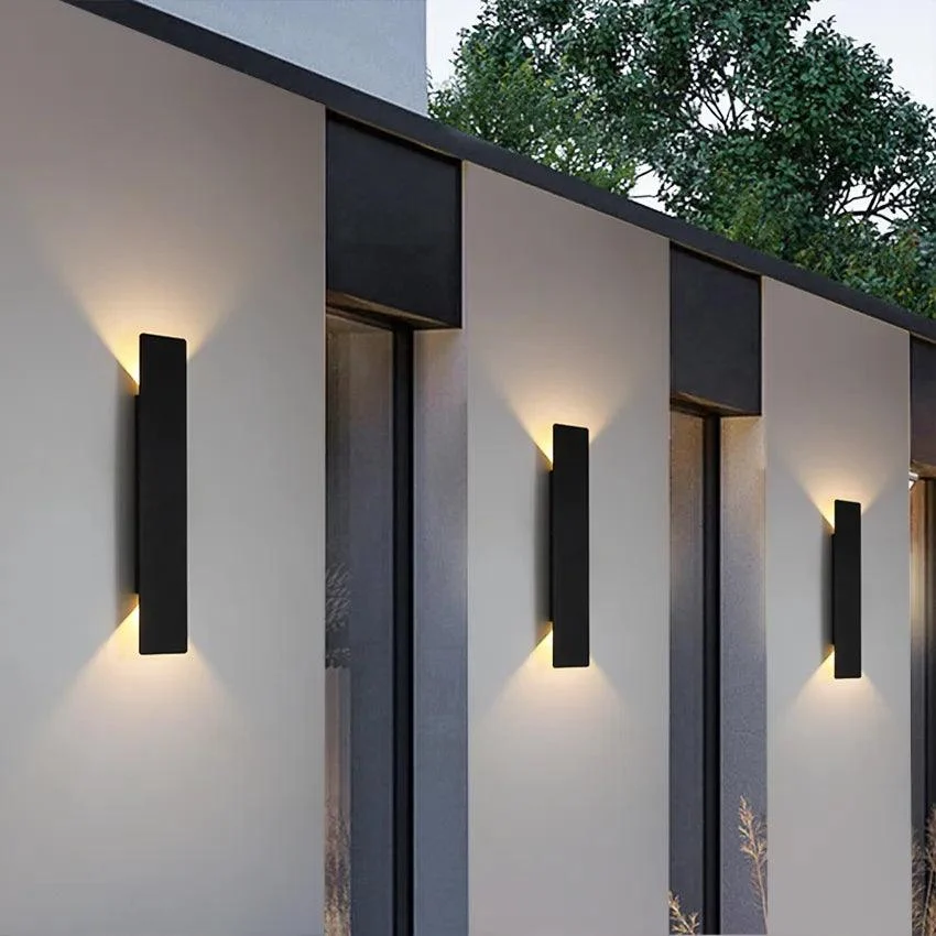 Outdoor Waterproof Wall Lamps Strip Aluminum Wall Lights 18w Led Black Wall Lamp Bedroom Exterior Outdoor 113ad831 4dbd 4447 A59f 4fb3487bb22f