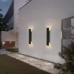 Outdoor Waterproof Wall Lamps Strip Aluminum Wall Lights 18W LED Black Wall Lamp Bedroom Exterior Outdoor 5dfa5039 f846 48da 8bf9 bc8ce79baef2