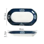Oval Ceramic Dinner Plates Elegant Tableware for Desserts