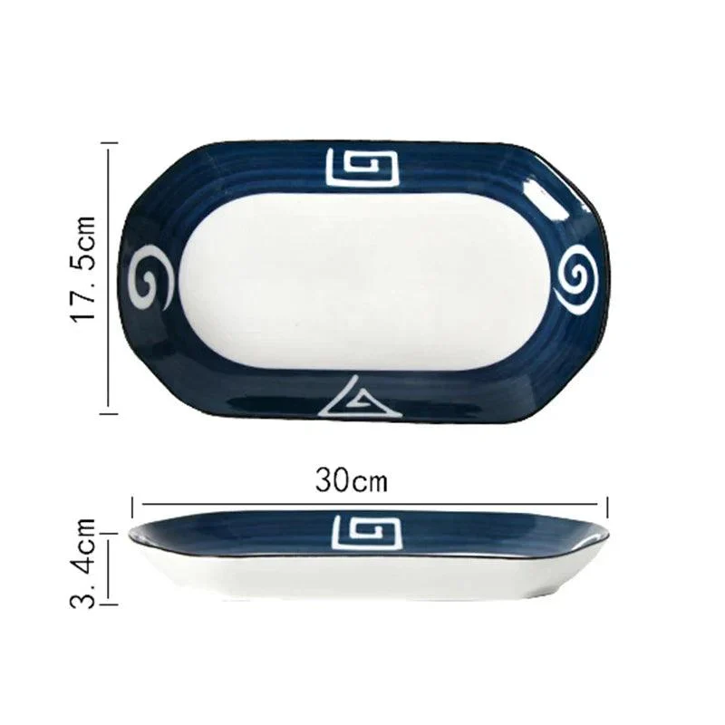 Oval Ceramic Dinner Plates: Elegant Tableware for Desserts -