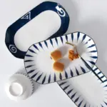 Oval Ceramic Dinner Plates Elegant Tableware for Desserts