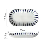 Oval Ceramic Dinner Plates Elegant Tableware for Desserts