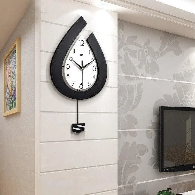 Oversized Pendulum Silent Wall Clock for Livingroom -