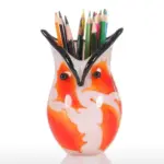 Owl Glass Vase Ornament Stylish Decor