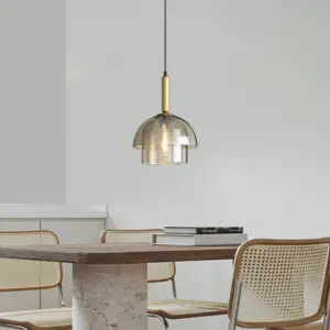 Homeko Multi-Layer Glass Dome Hanging Light Fixture