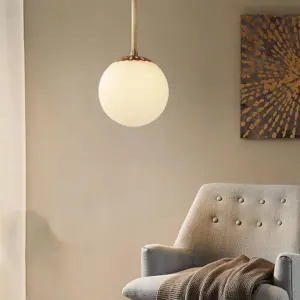 Homeko Single Head Brass Simple Pendant Light