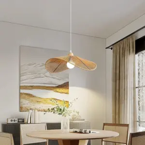 Homeko Minimalist Rattan Pendant Light