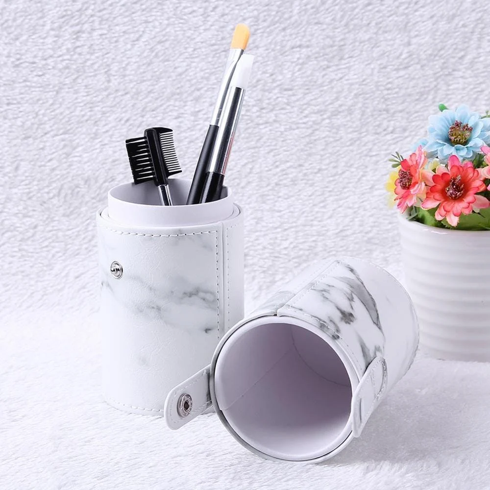 Pu Leather Makeup Storage Holder Cosmetic Cup Case Box For Makeup Brush Pen 92cb0944 58b5 430f B03a 561b47560707