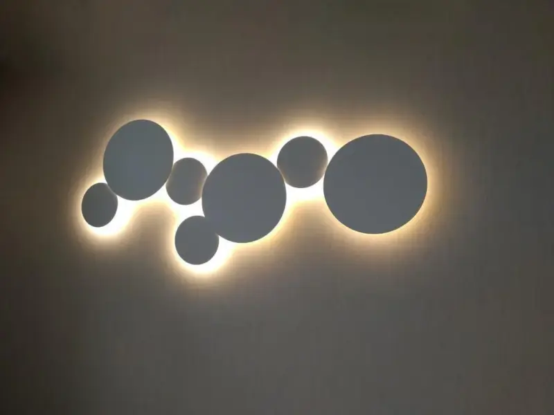 PUCK WALL ART Fluorescent wall light