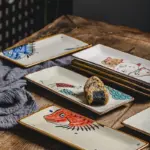 Painted Ceramic Sushi Plates