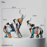 Painted Elephant Sculpture