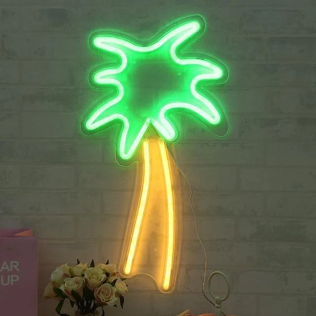 Palm Tree Neon Wall Art -