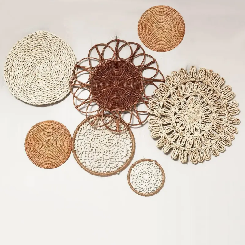 Panier mural rond en rotin d coration murale en rotin artisanat en rotin ornement de cadre 0eb790a6 33f8 49ff ace9 2fda1c57caf0