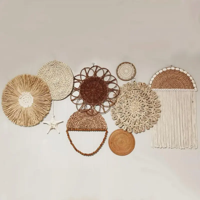 Panier mural rond en rotin d coration murale en rotin artisanat en rotin ornement de cadre 59927e9f 329c 4362 b9a6 c7aa7defdf05