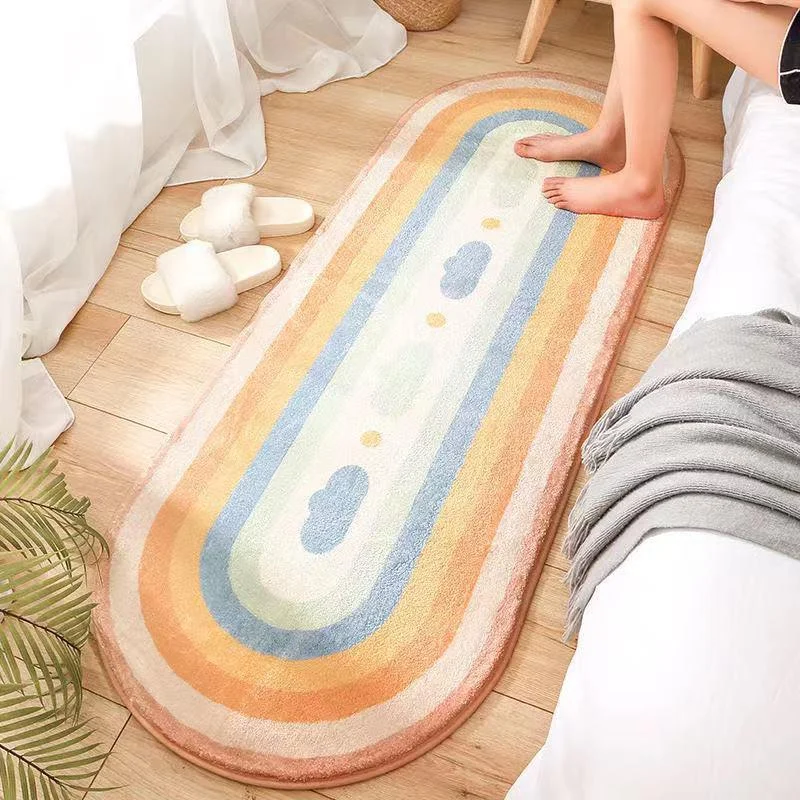 Pastel Plush Bedside Rug - Homeko